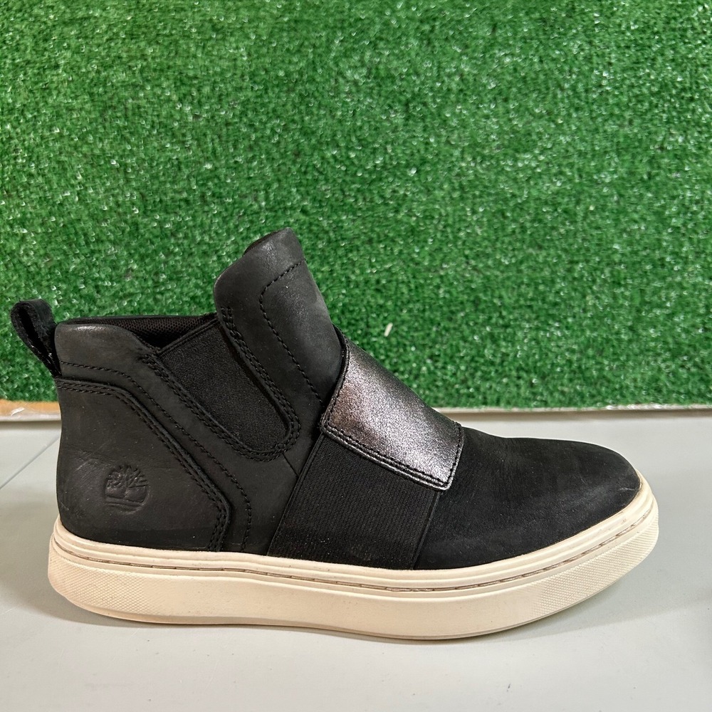 Timberland Kiri Up Sneaker Boots Womens size 6 Black Metallic Leather High Top
